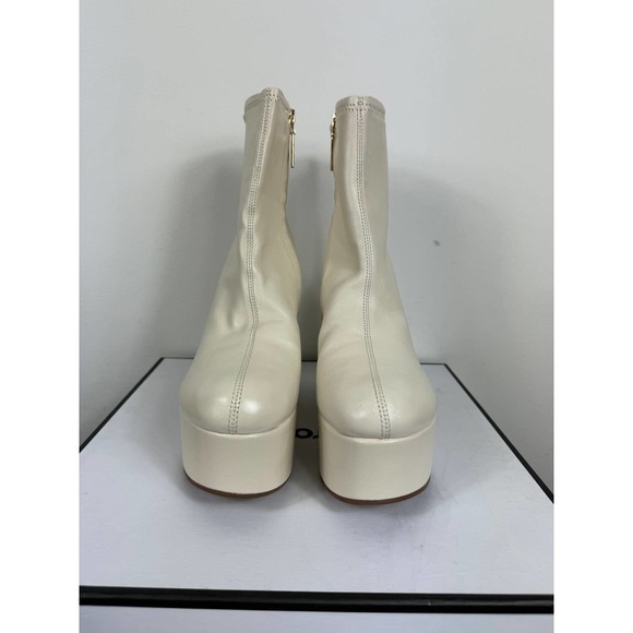 Larroude Women's Miso Platform Boots in Ivory Size 8.5 - Picture 3 of 10